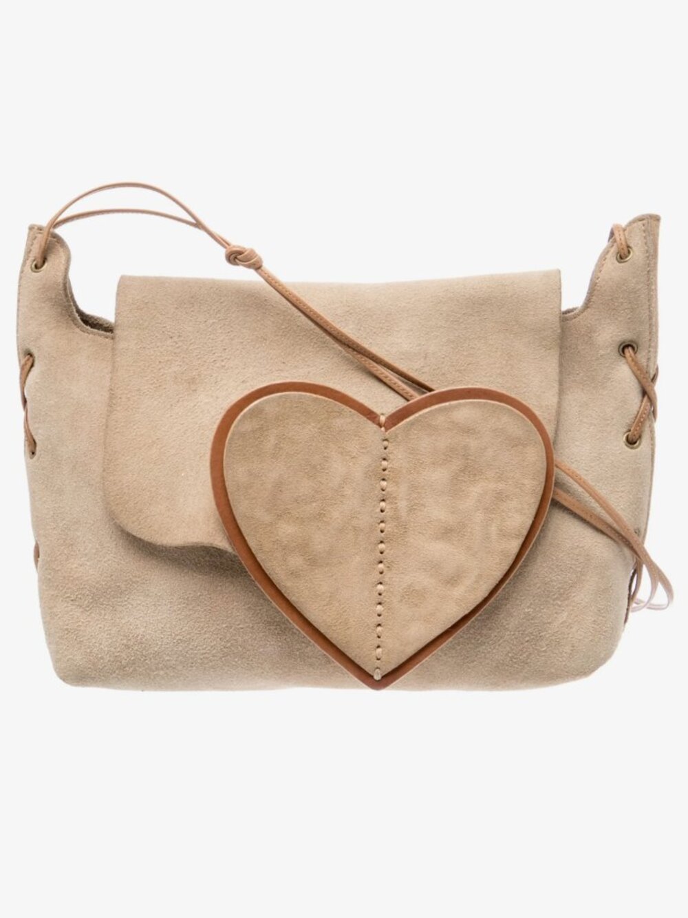 Gucci Tom Ford Era Suede Heart Crossbody Bag Spring 2002 Vintage